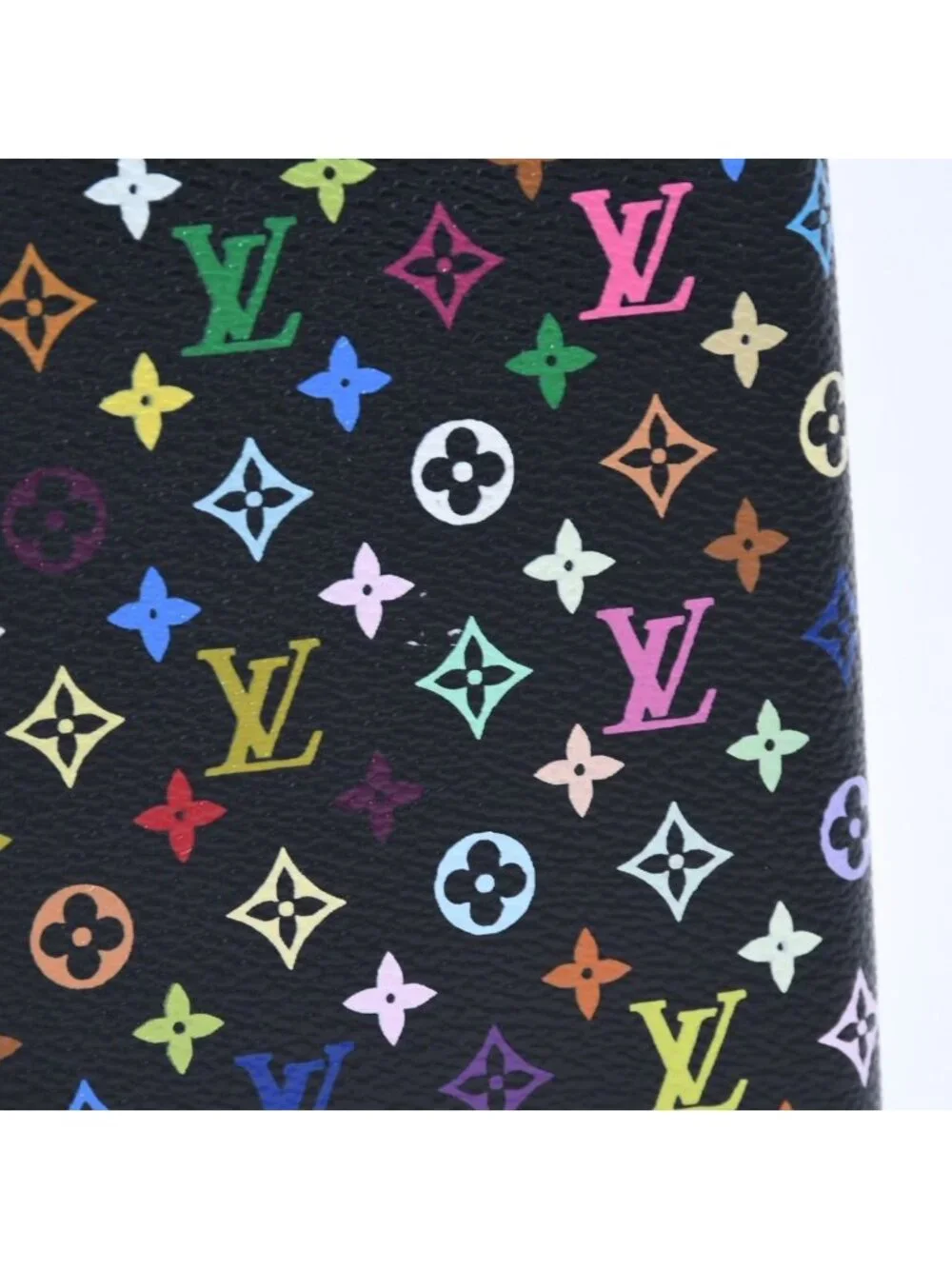Louis Vuitton Black Multicolor Agenda Cover PM Gold